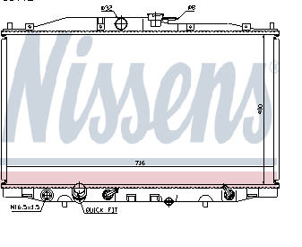 ACCORD {375x716} РАДИАТОР ОХЛАЖДЕН AT 2 (NRF) (NISSENS) (см.каталог) 03- 53391 HDACR03-912