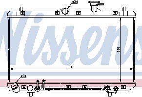 ACCENT РАДИАТОР ОХЛАЖДЕН AT (NISSENS) (AVA) 00- 67023 HNACC00-911