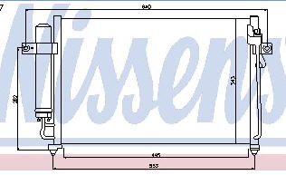 GETZ {535 x 325 } КОНДЕНСАТОР КОНДИЦ MT (NISSENS) (AVA) (см.каталог) 02- 94647 HNGEZ02-930