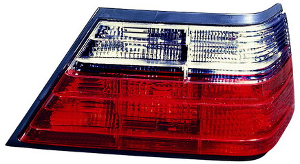 W124 ФОНАРЬ ЗАДН ВНЕШН Л+П (КОМПЛЕКТ) ТЮНИНГ ПРОЗРАЧ ХРУСТАЛ ТОНИР-КРАСН 83-94  MD12483-741TR-N