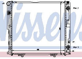 W124 РАДИАТОР ОХЛАЖДЕН (NISSENS) (см.каталог) 92-95 1245006202/1245006303 MD12492-911