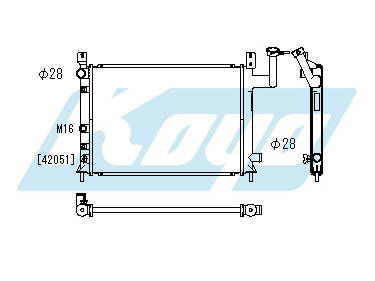 N13 {B12} РАДИАТОР ОХЛАЖДЕН MT 1.3 1.6 (KOYO) 86-91 PA020076 NNN1386-911