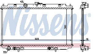 P12 РАДИАТОР ОХЛАЖДЕН 2 AT (NISSENS) (NRF) (GERI) 02- 67347A NNP1202-911