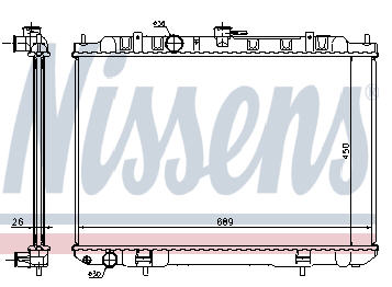 X-TRAIL РАДИАТОР ОХЛАЖДЕН MT 2 2.5 (NRF) (GERI) (NISSENS) 01- 68705A NNXTR01-911