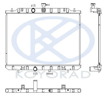 X-TRAIL РАДИАТОР ОХЛАЖДЕН 2.5 вариатор (CVT) , MT (KOYO) 07- PL022114R NNXTR07-912