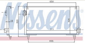 IMPREZA {711x326} КОНДЕНСАТОР КОНДИЦ (NISSENS) (NRF) (GERI) (см.каталог) 93-01 94365 SBIMP93-931